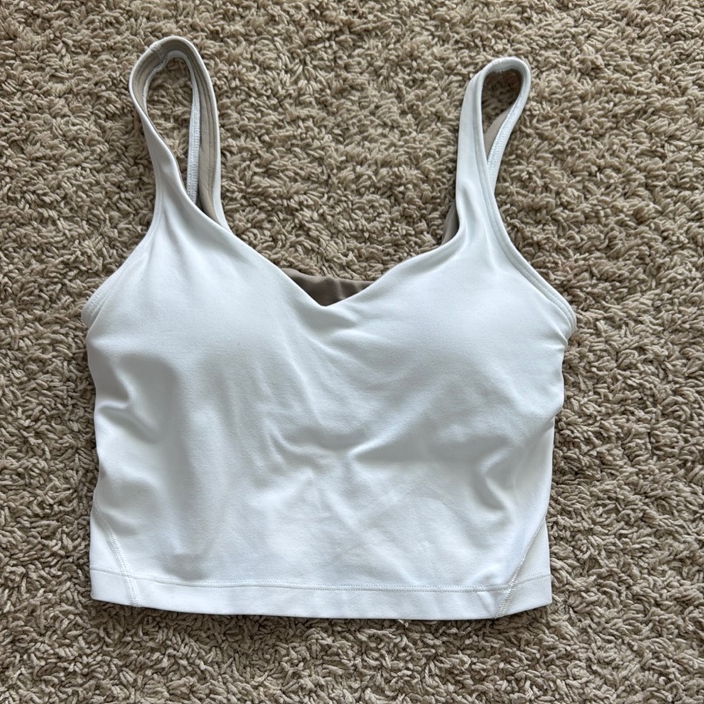 White Cropped Tank Top